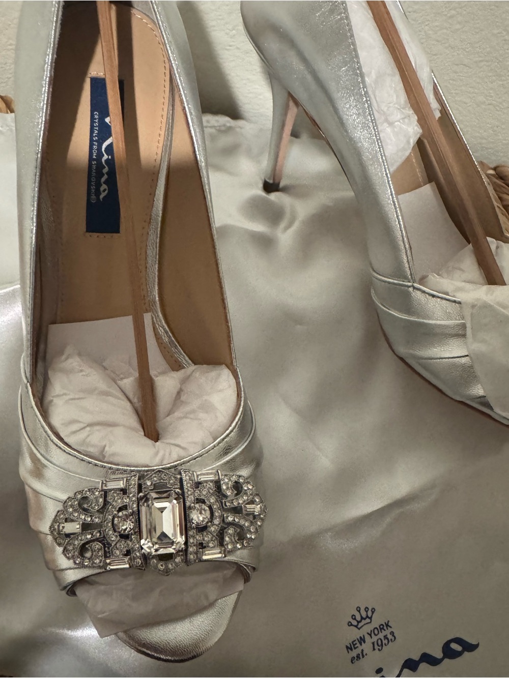 Nina sandals with crystals from
Swarovski